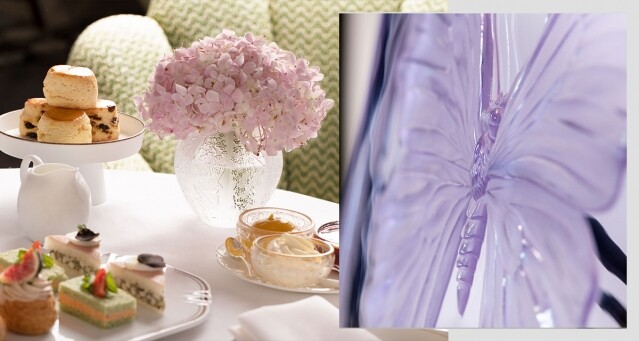 大熱下午茶 Rosewood The butterfly room 與法國水晶品牌 Lalique 推出獨家菜單！