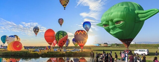 佐賀熱氣球節 2021 攻略，觀賞熱氣球嘉年華 100 個熱氣球在藍天飛升。