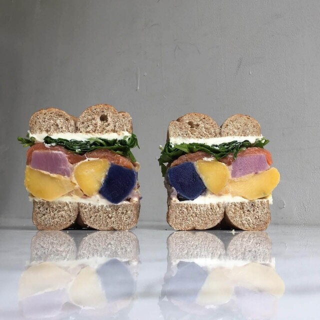 彩色薯仔沙律 Bagel 味道亦很吸引 彩色薯仔沙律 Bagel 味道亦很吸引