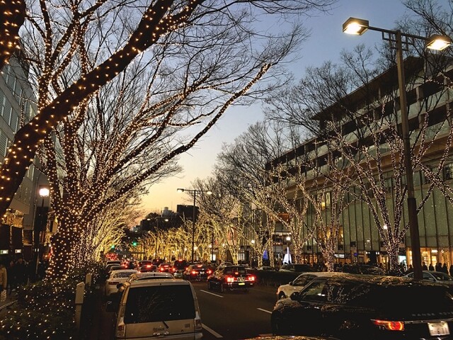 東京的聖誕燈飾相當出名，光是看的就令人萬分感動。