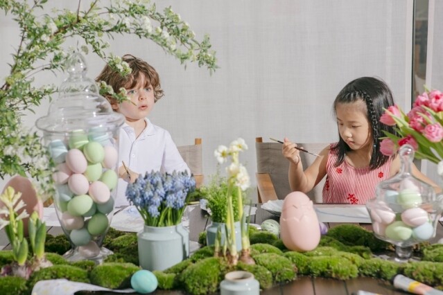 小朋友可於復活節的當天繪彩蛋，激發豐富的想像力和創造力。