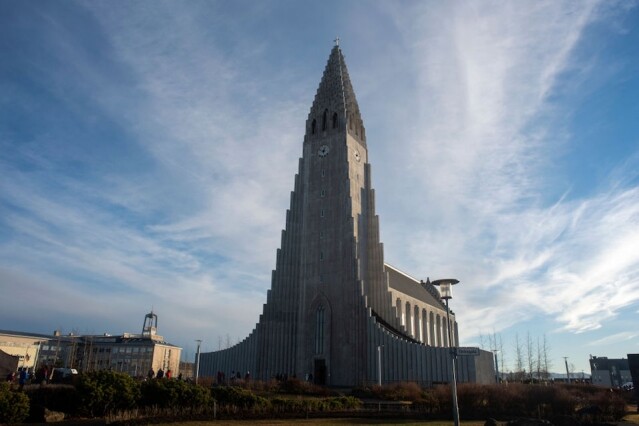 首都 Reykjavik 的著名教堂 Hallgrimskirkja。