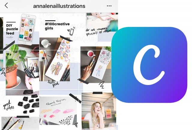 隨意剪貼合併相片 app：Canva app 內擁有強大的設計圖片資料庫，就算是沒有藝術天份的用者
