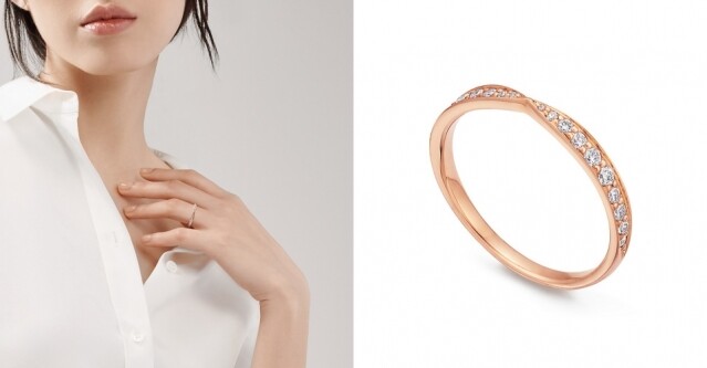Tiffany Harmony™ 18K 玫瑰金鑽石戒指 Tiffany Harmony™ 18K 玫瑰金鑽石戒指