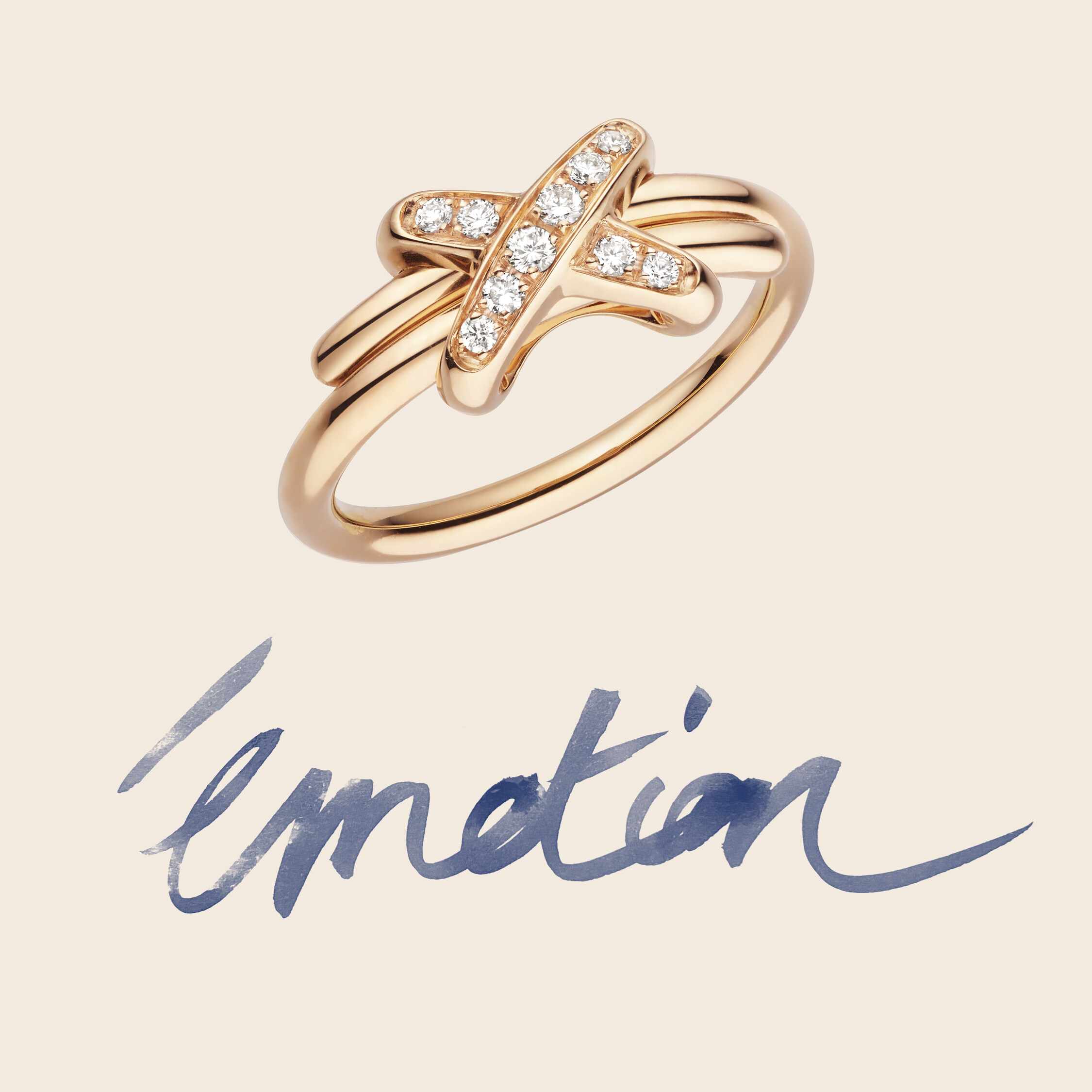 Chaumet Jeux de Liens玫瑰金鑽石戒指 $20,800