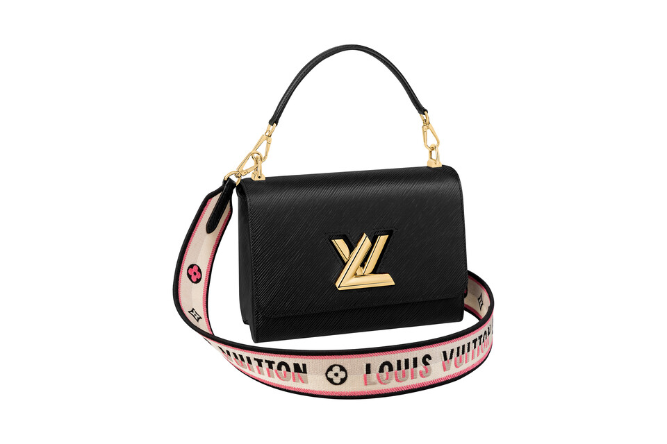 Twist 手袋在肩帶上綴上 Louis Vuitton monogram 花卉圖案。